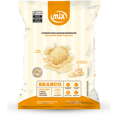 Cobertura Mix em Gotas - 2,01kg, Chocolate Branco