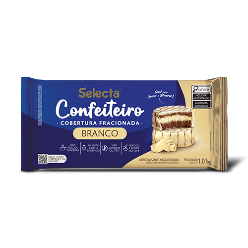 Cobertura Confeiteiro em Barra - Chocolate Branco, 1,01kg