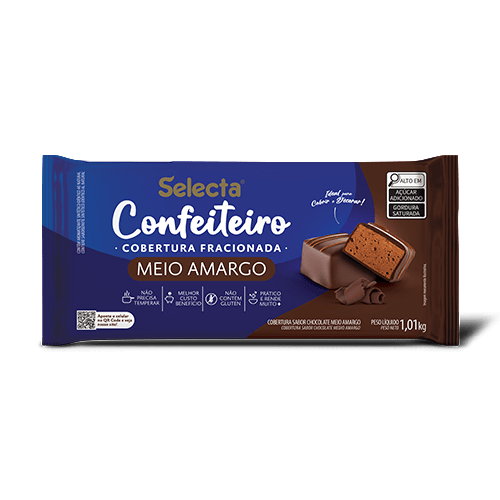 Cobertura Confeiteiro em Barra - Chocolate Meio Amargo, 1,01kg